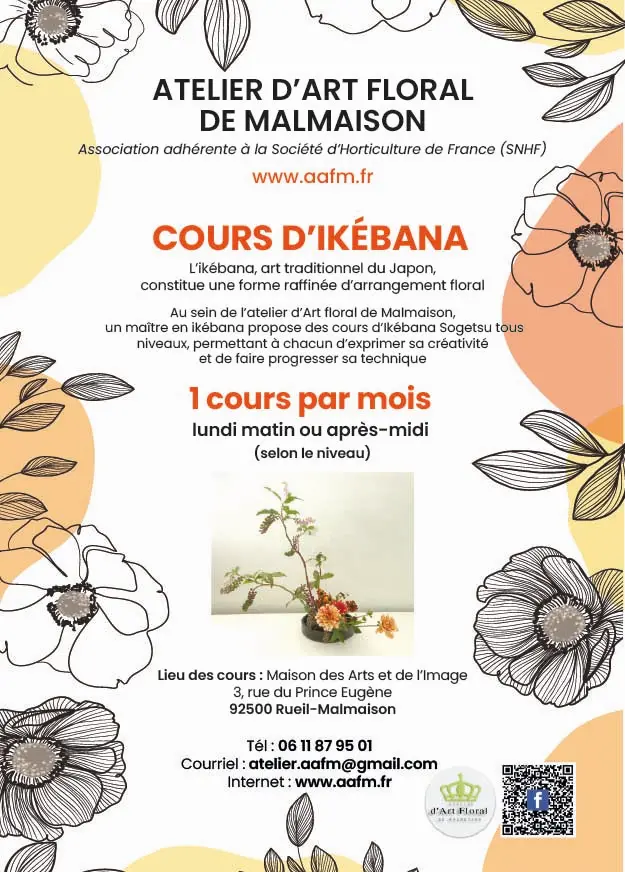 Flyer pour une association d'art floral à Rueil Malmaison