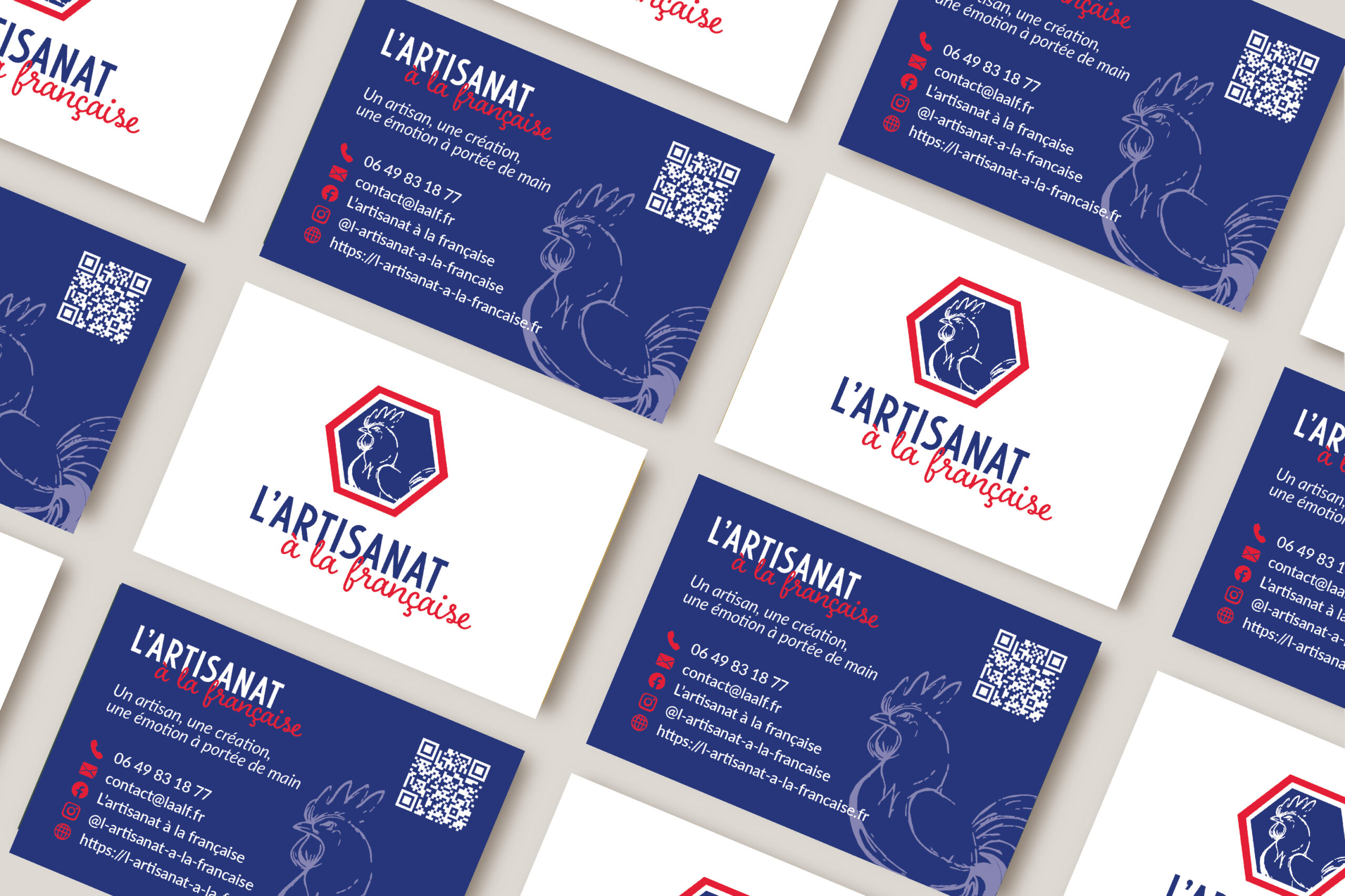 Création de cartes de visite pour l'entreprise L'artisanat à la française (57)