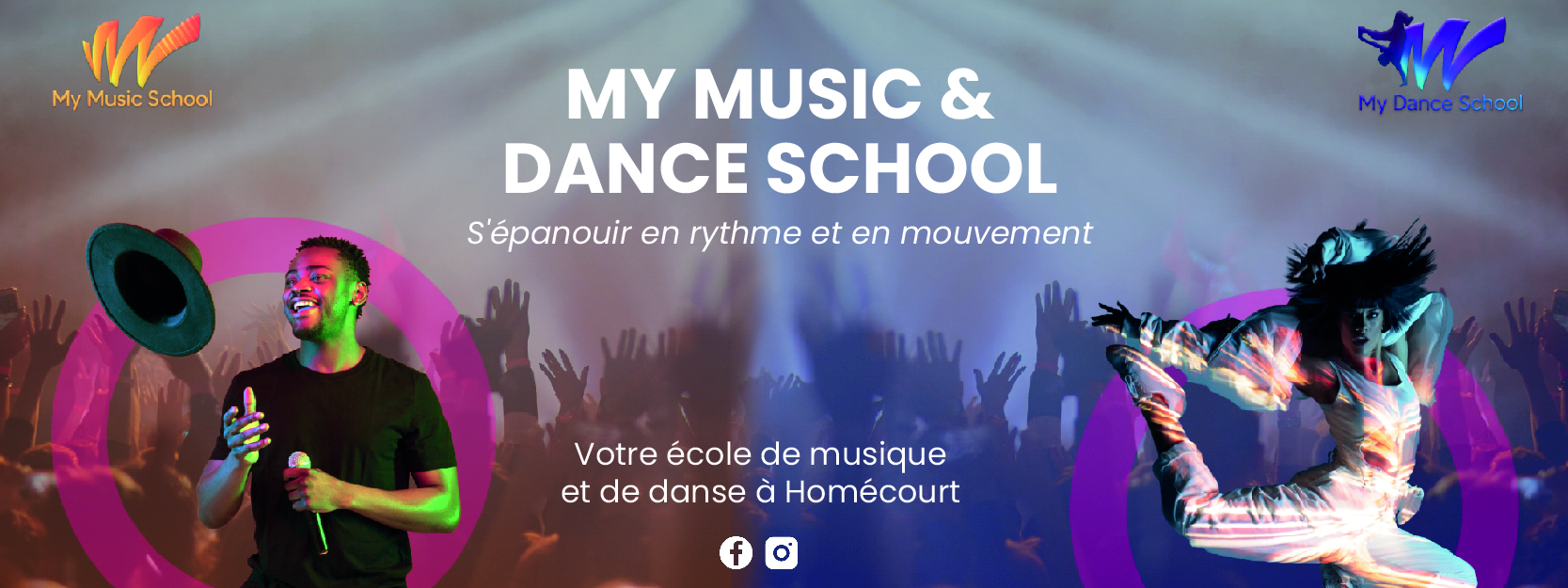 Création d'une bannière pour les réseaux sociaux pour une école de musique et de danse (54)