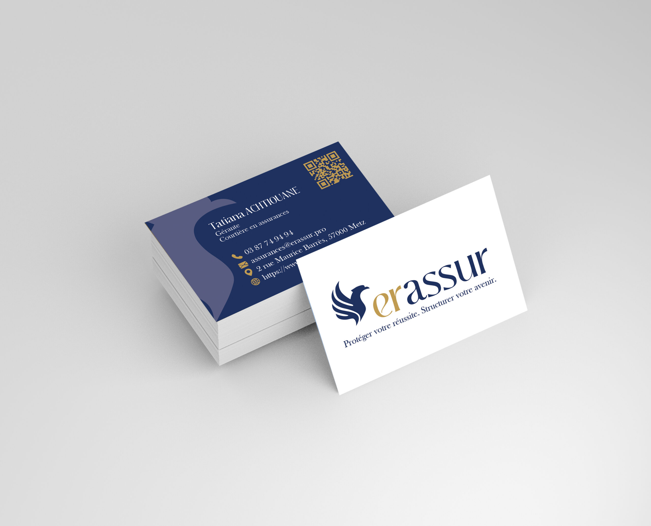 identité visuelle + cdv + site web Erassur Metz